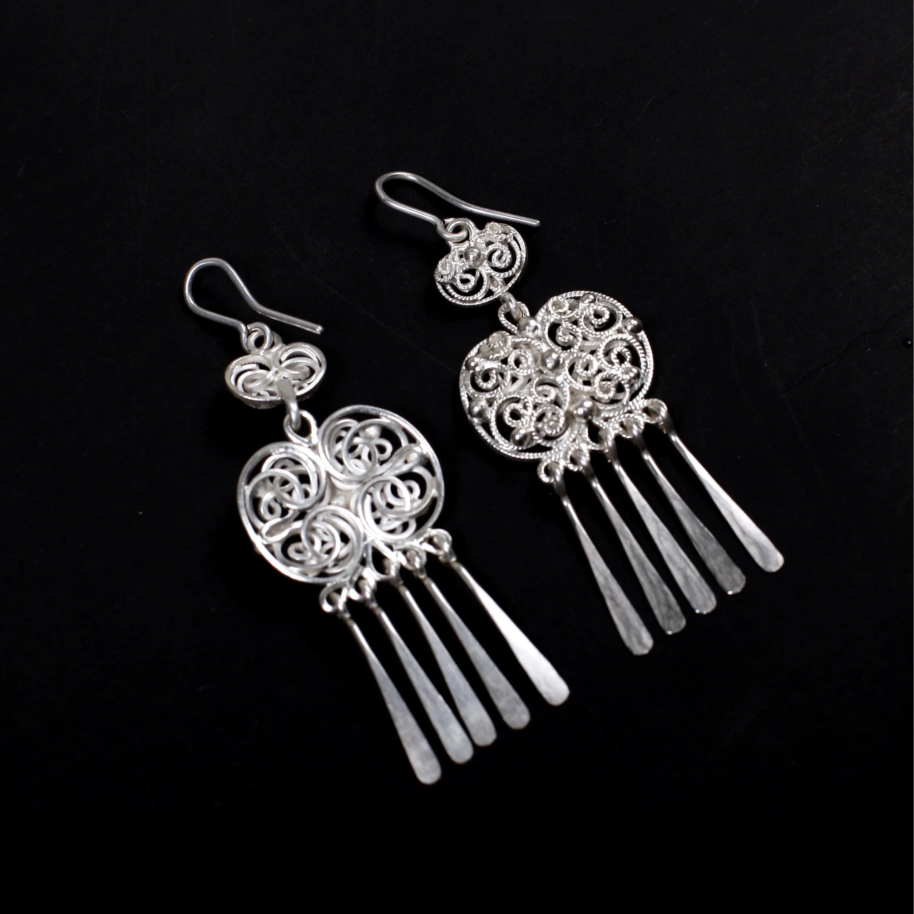 Silver Earrings, Tradition drop Earrings