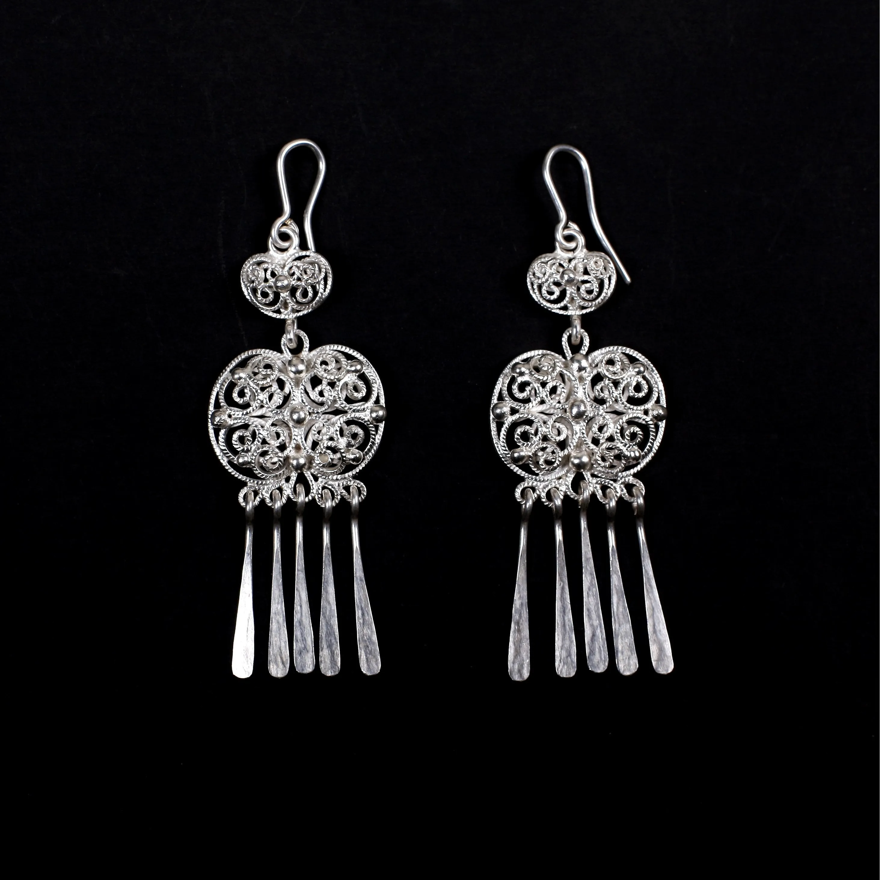 Silver Earrings, Tradition drop Earrings