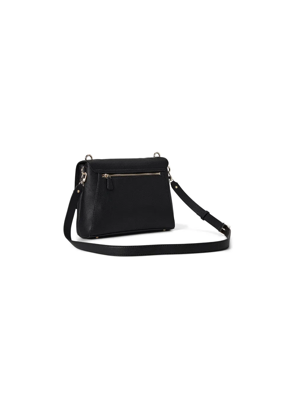 Silvye Flap Shoulder Bag - Black