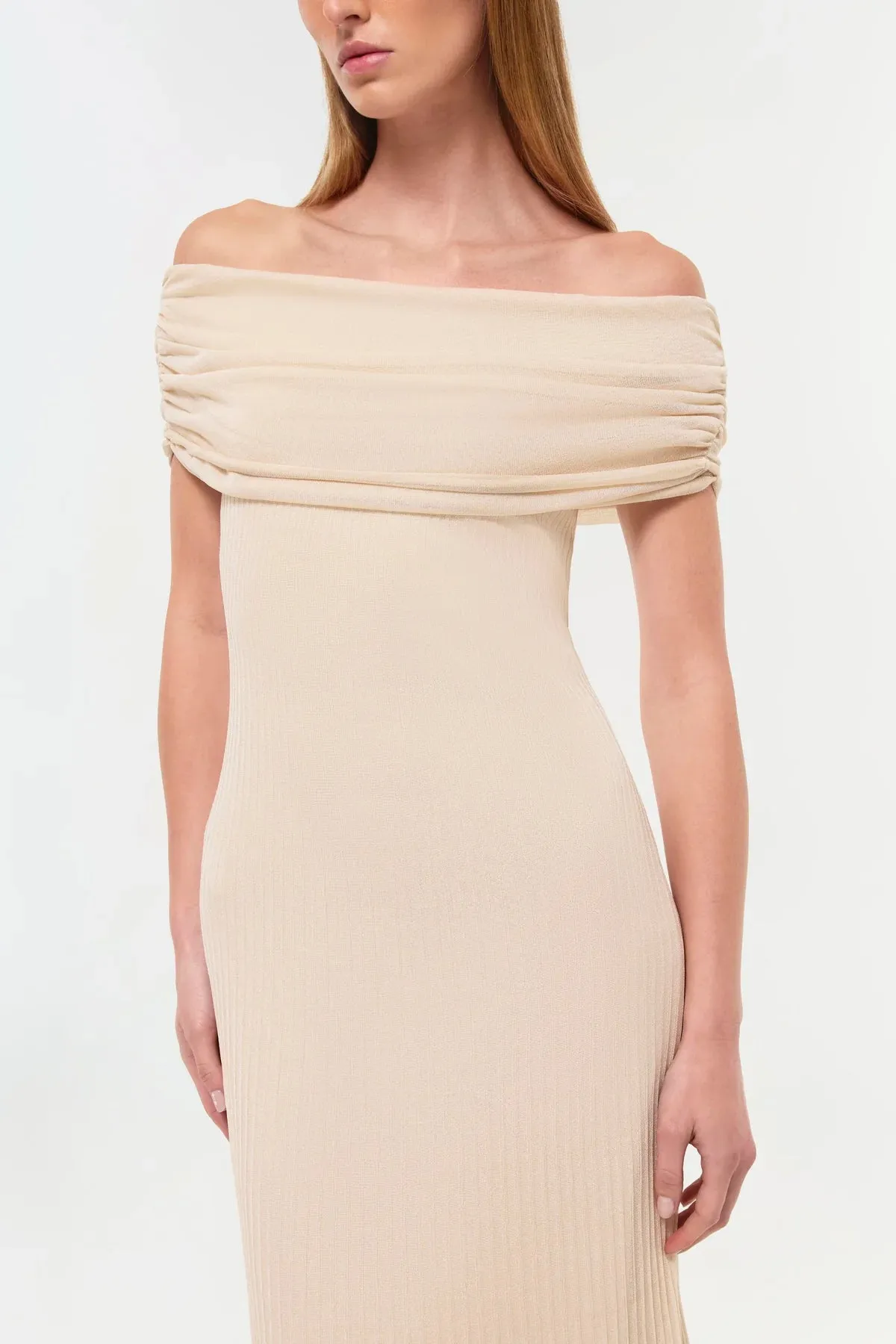 SIMKHAI - Laurelle Knit Maxi Dress - Sand