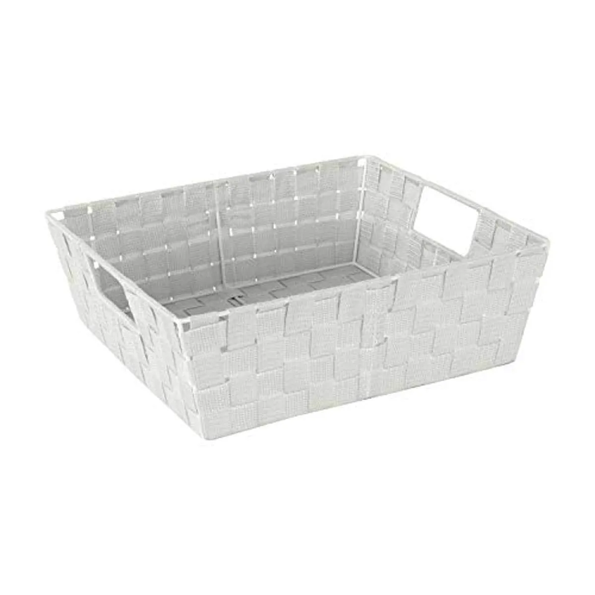 Simplify Large Shelf Woven Strap Tote | Decorative Storage Basket |