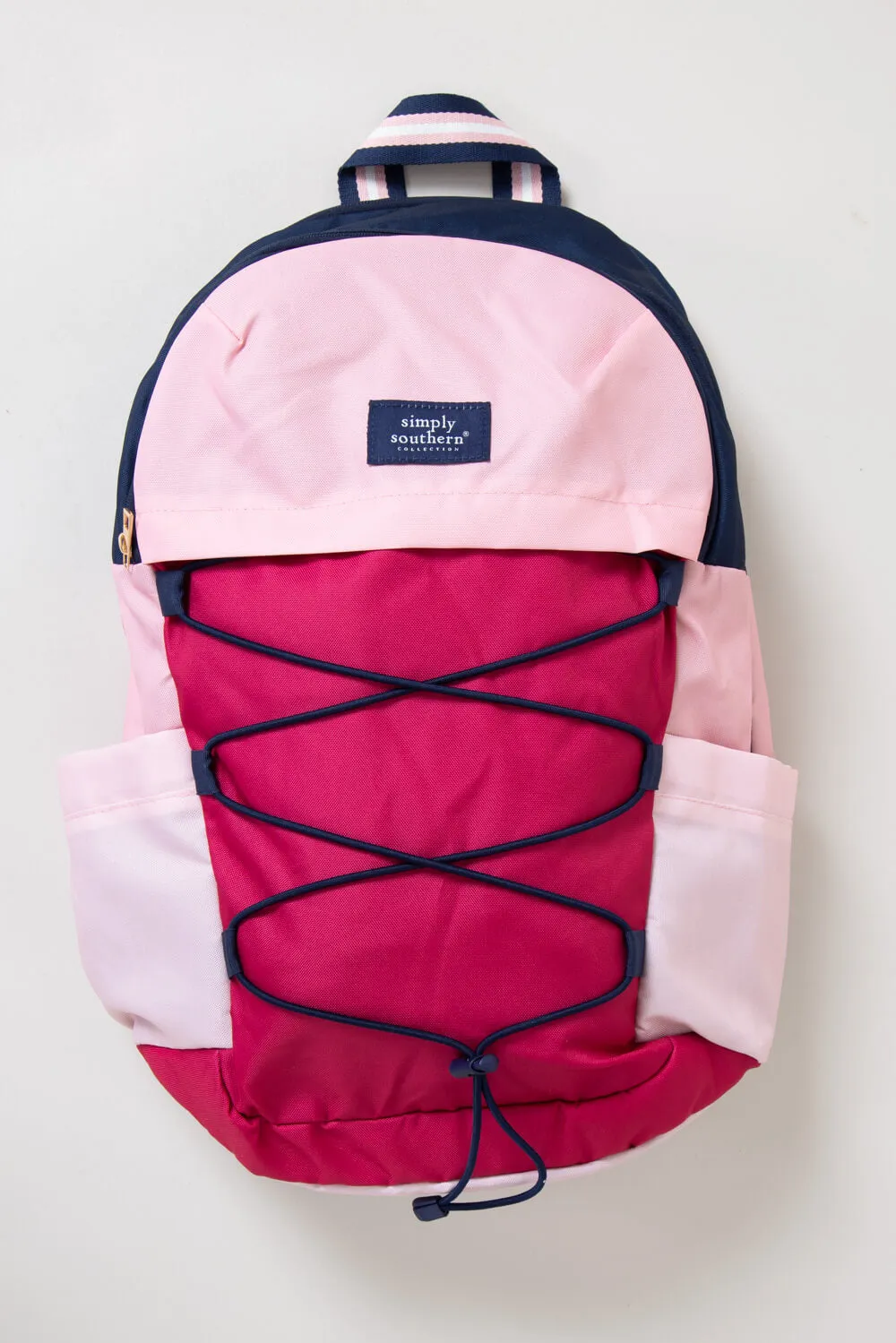 Simply Southern Backpack in Punch Color Block | 0224-BAG-SCHL-BKPK-PUNCH