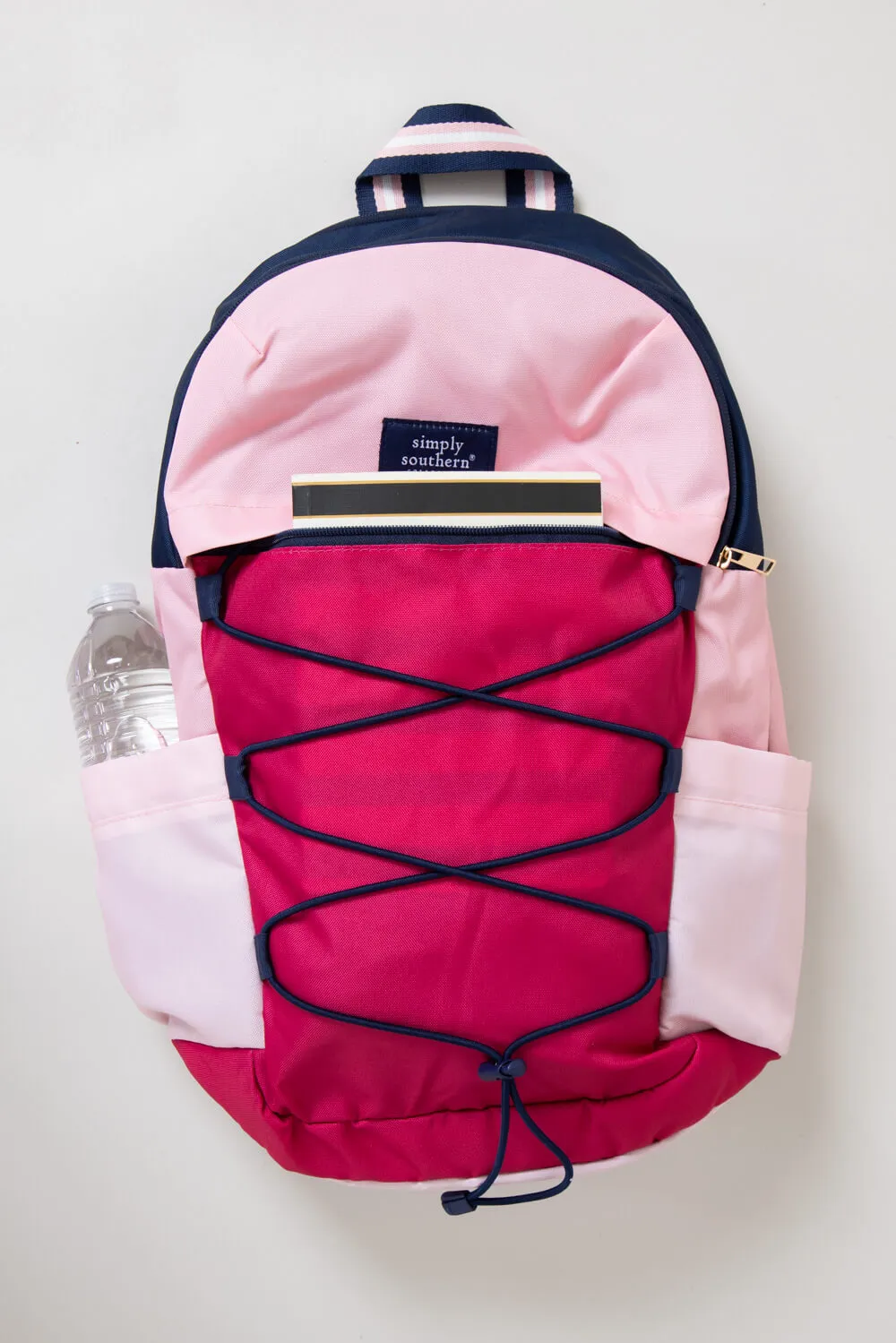 Simply Southern Backpack in Punch Color Block | 0224-BAG-SCHL-BKPK-PUNCH