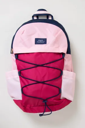 Simply Southern Backpack in Punch Color Block | 0224-BAG-SCHL-BKPK-PUNCH