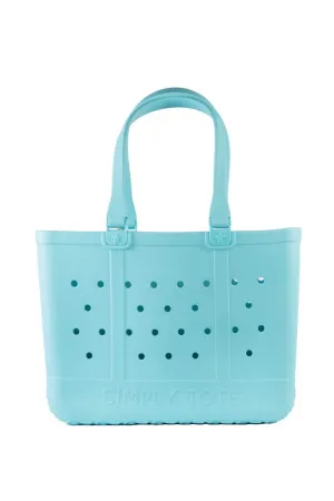 Simply Southern Large Waterproof Tote Bag in Aqua | 0125-SIMPLYTOTE-AQUA