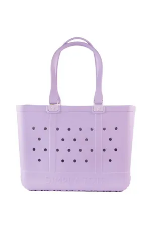Simply Southern Large Waterproof Tote Bag in Lilac | 0125-SIMPLYTOTE-LILAC