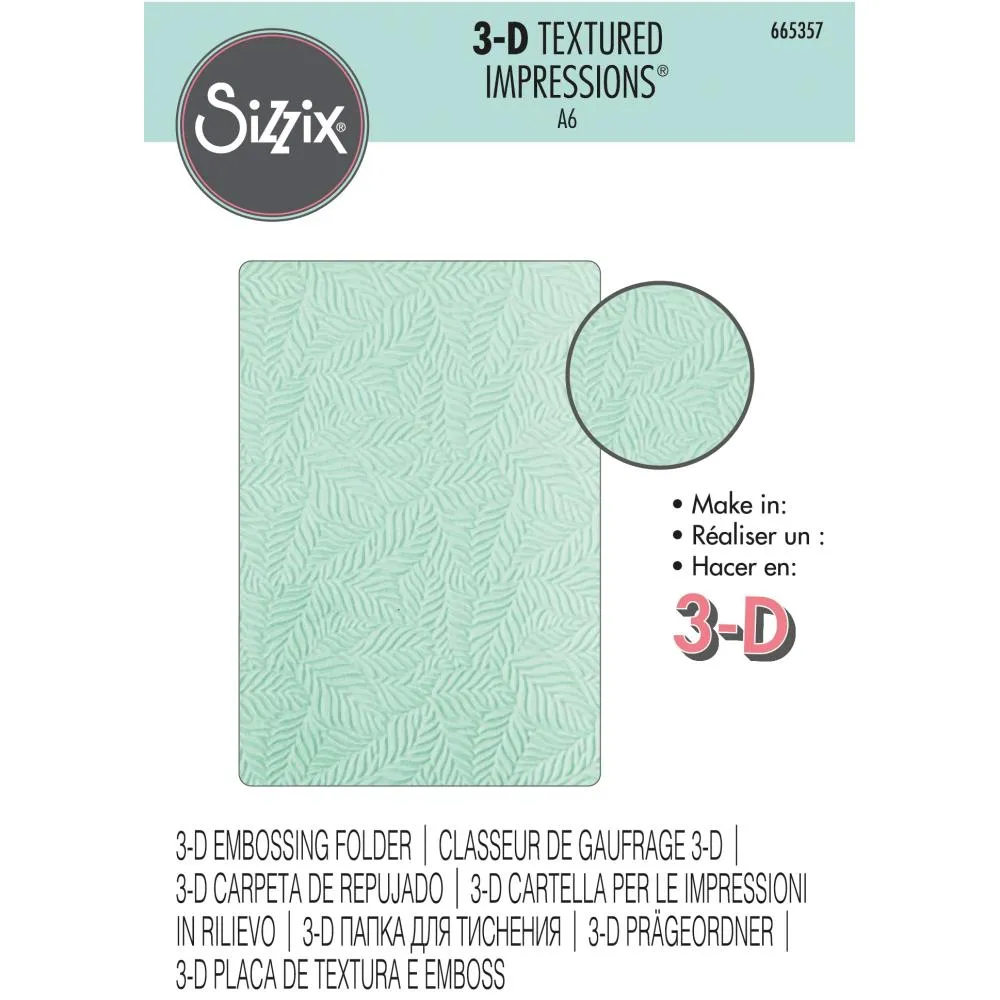 Sizzix 3-D Textured Impressions  - Leaf Pattern