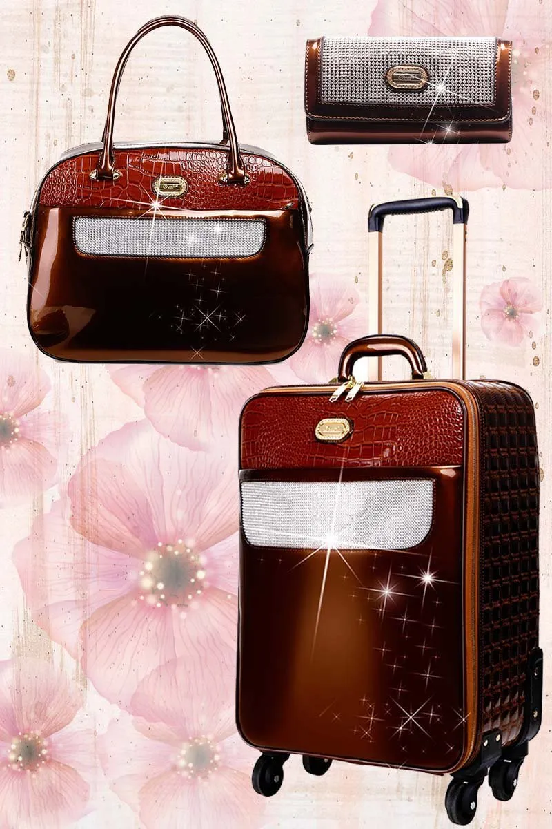 Sleek and Steady Signature 3 Pcs. Vegan Luggage Set [KGL KGO-3pcs/Set]