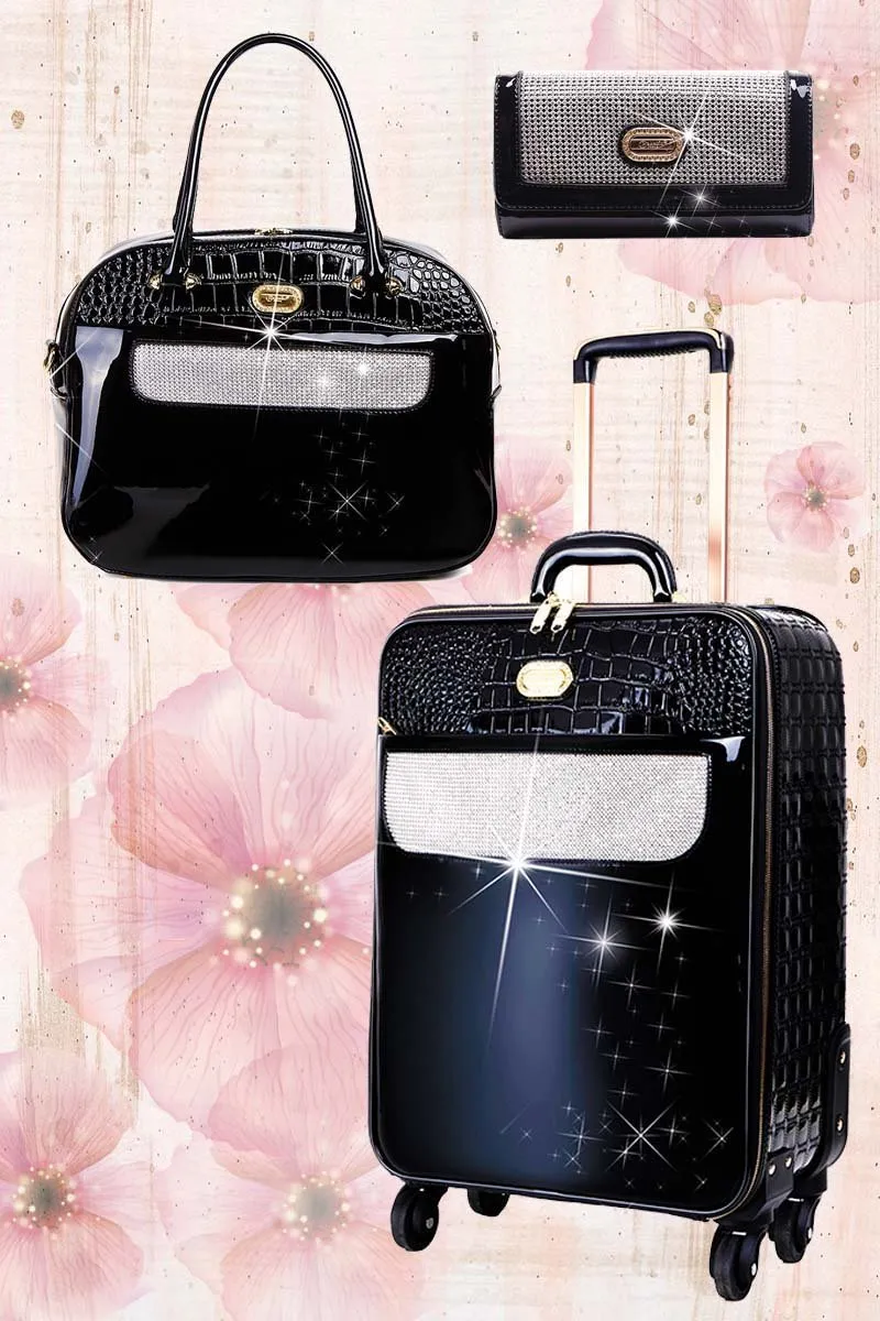 Sleek and Steady Signature 3 Pcs. Vegan Luggage Set [KGL KGO-3pcs/Set]