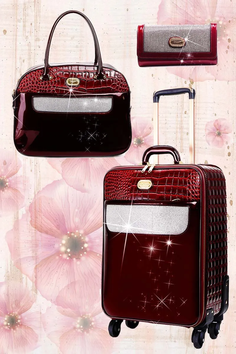 Sleek and Steady Signature 3 Pcs. Vegan Luggage Set [KGL KGO-3pcs/Set]