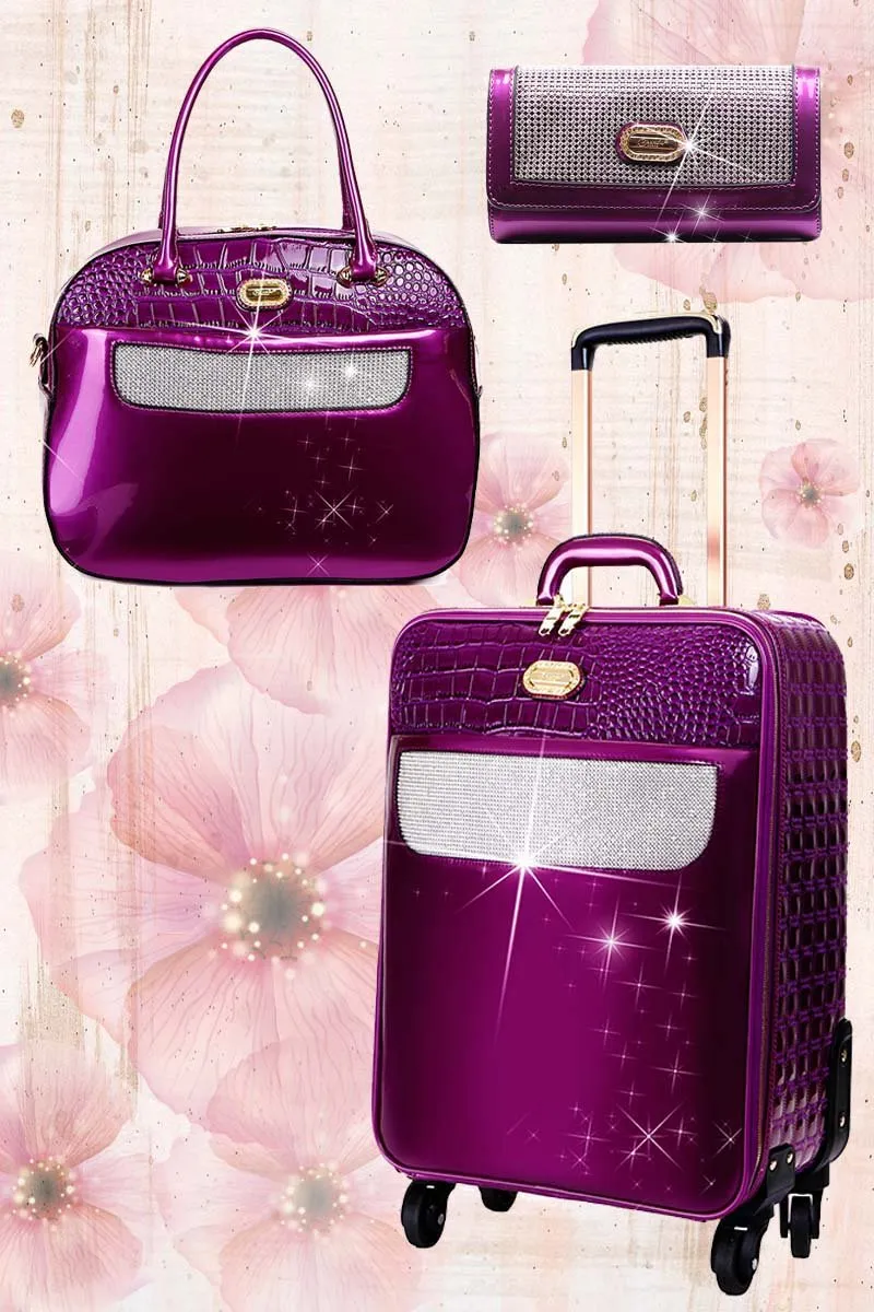 Sleek and Steady Signature 3 Pcs. Vegan Luggage Set [KGL KGO-3pcs/Set]