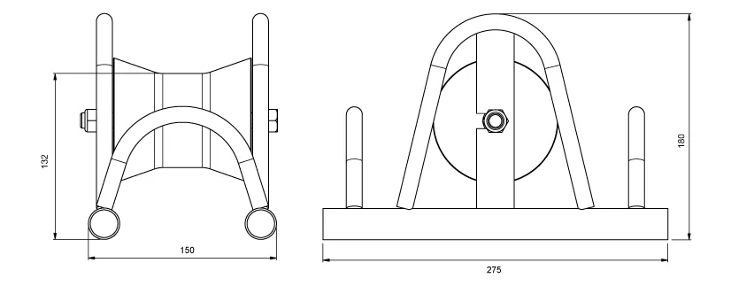 Slingco Compact 3.5" Bridge Type Cable Roller