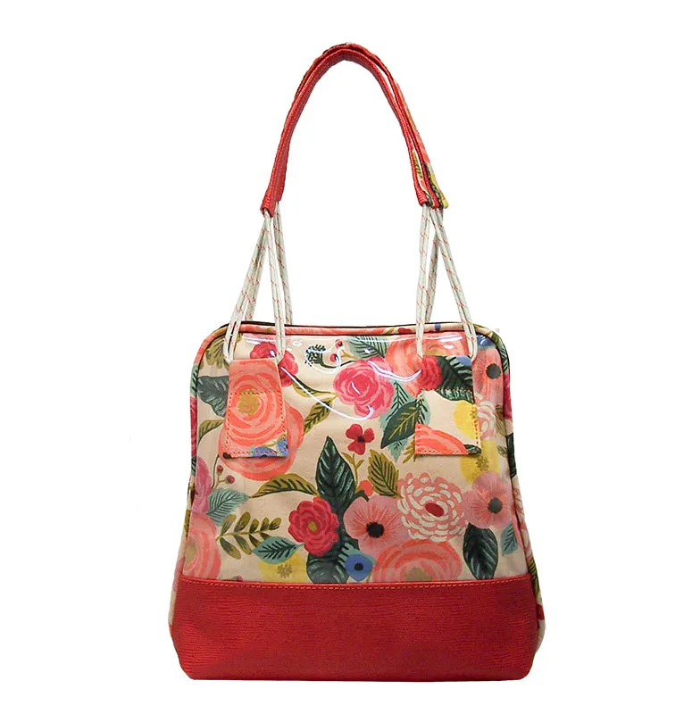 Small Bowler Bag in Roses