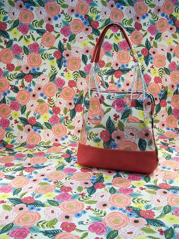 Small Bowler Bag in Roses