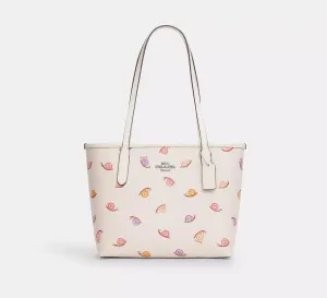 Small City Tote With Snail Print