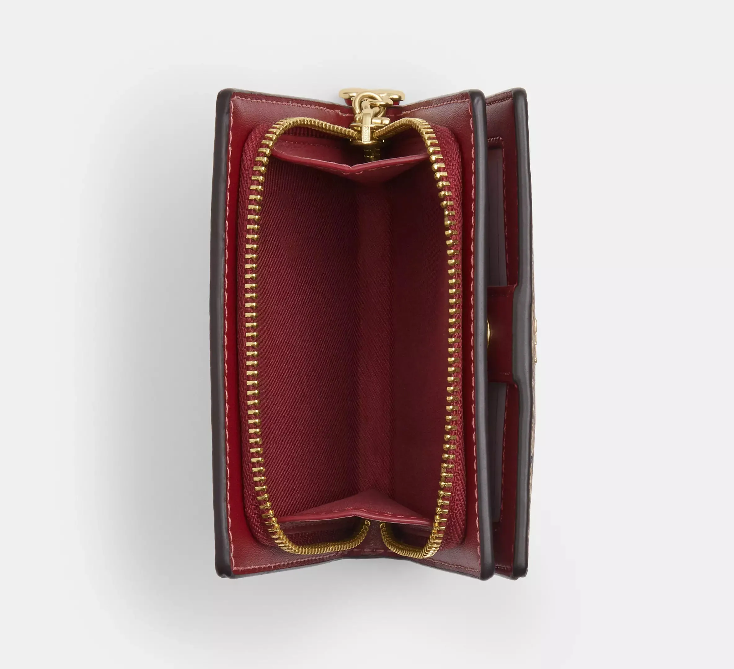 Snap Wallet In Signature Canvas With Cherry Print