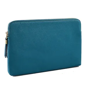 SORRENTO - Addison Road - Peacock Structured Saffiano Clutch