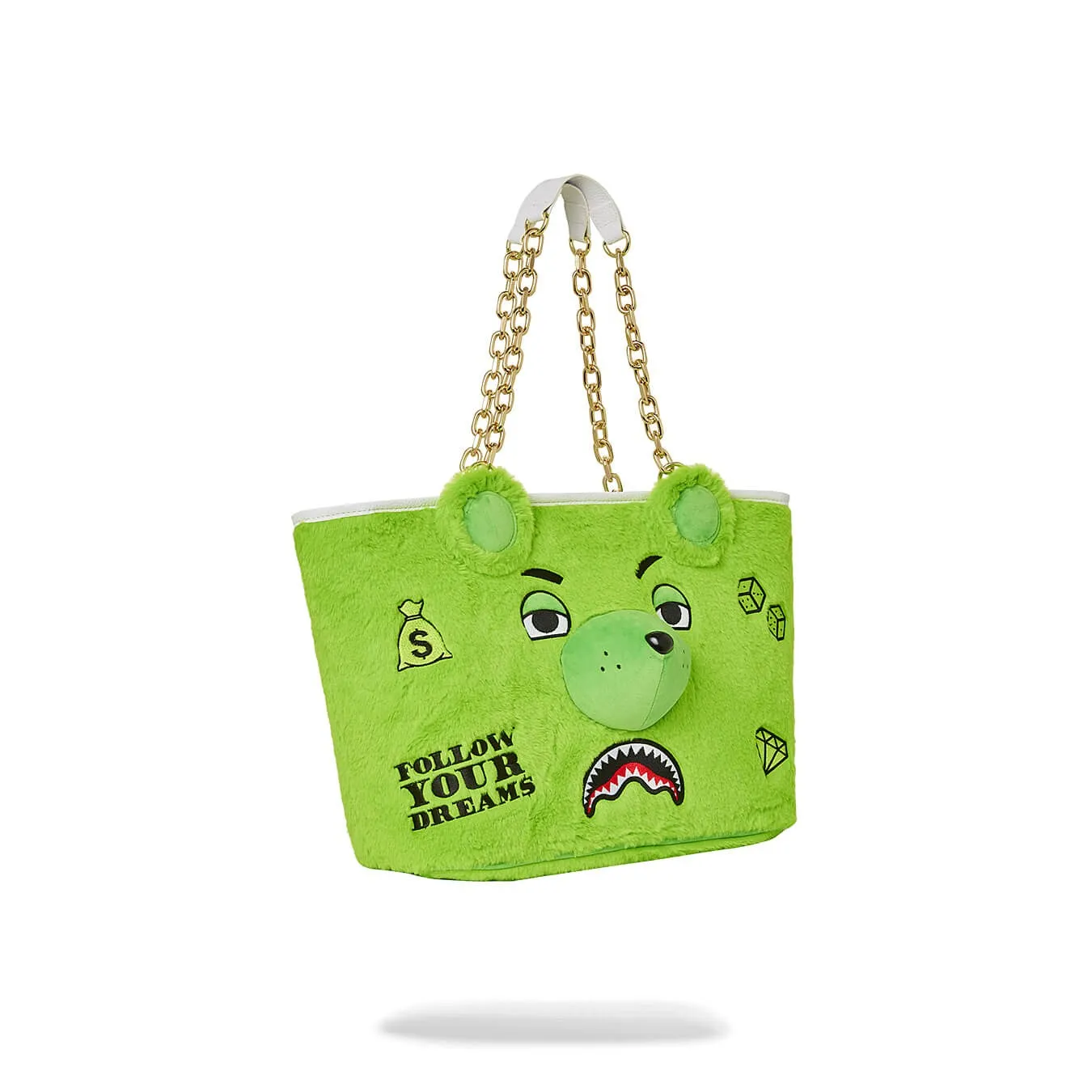 Sprayground Plush Moneybear Tote Green