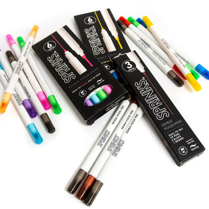 Sprinks Edible Pens Primary Colours 6 Pack