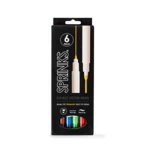 Sprinks Edible Pens Primary Colours 6 Pack
