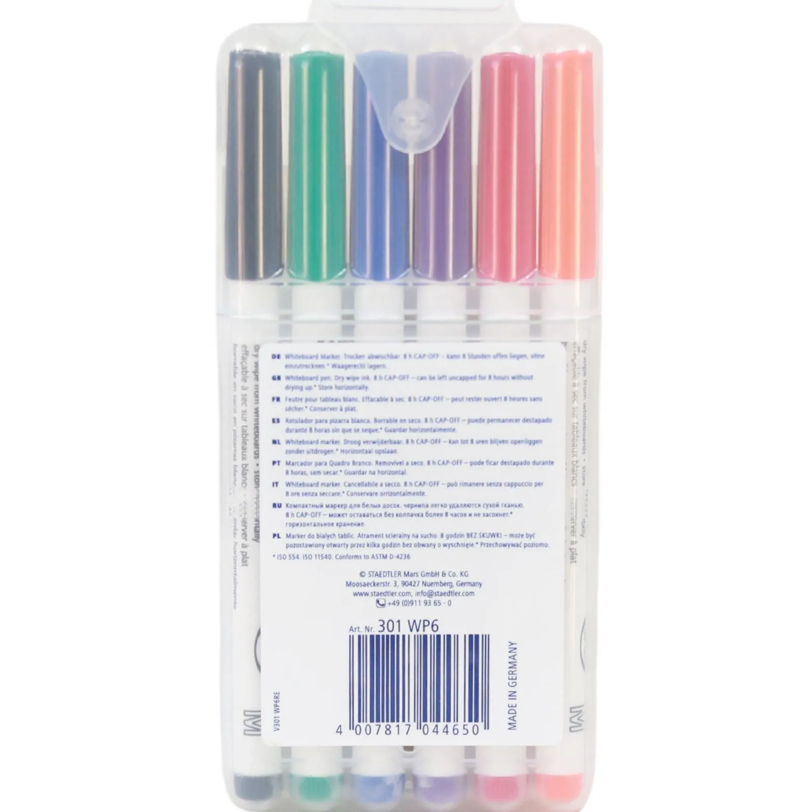 Staedtler - Lumocolor Slim Whiteboard Wallet of 6 - Assorted Colours