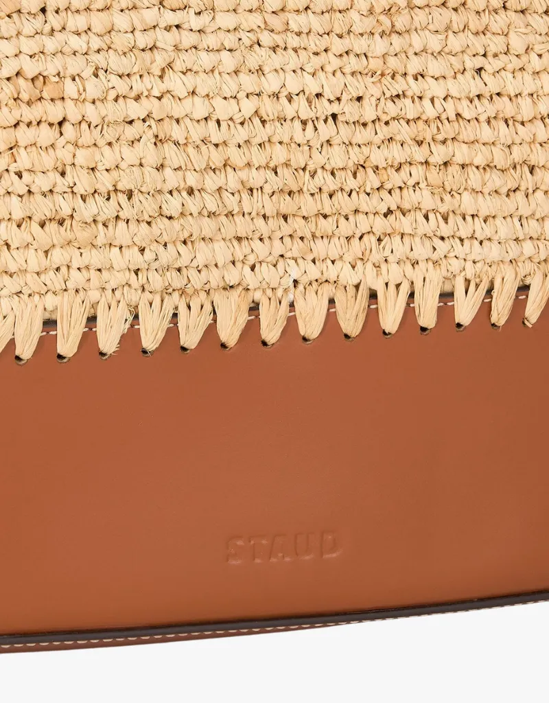 Staud Squillo Raffia Tote in Natural