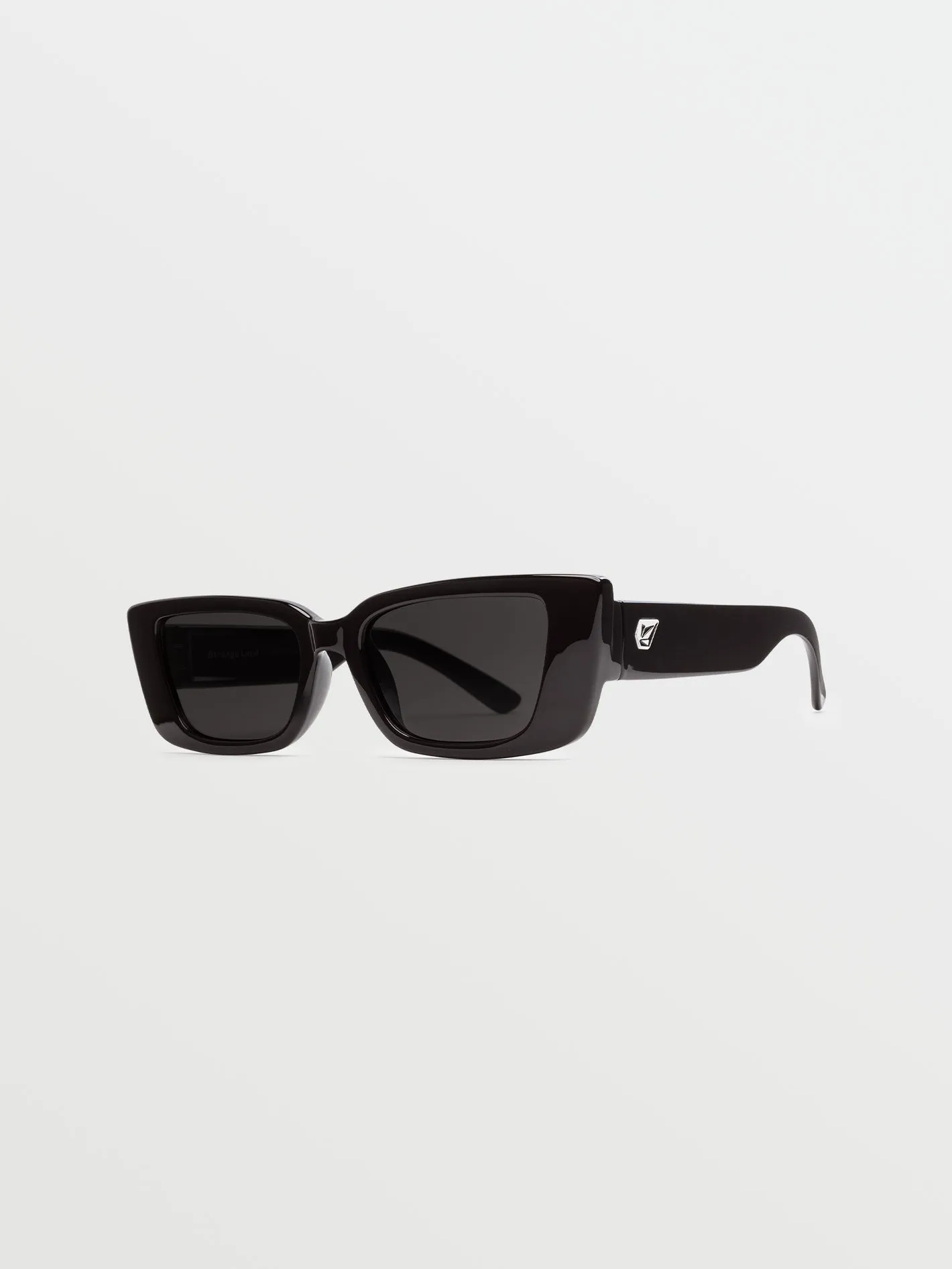 Strange Land Gloss Black Sunglasses (Gray Lens) - BLACK