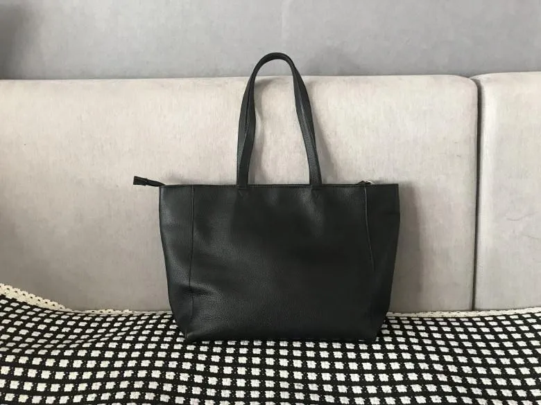 Stylish Womens Brown Leather Tote Bag Shoulder Tote Bag Brown Tote Purse For Women