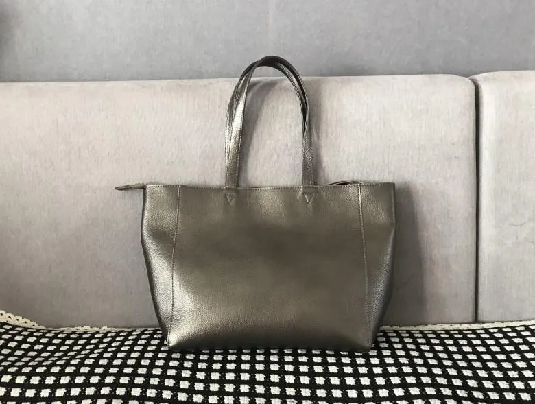 Stylish Womens Brown Leather Tote Bag Shoulder Tote Bag Brown Tote Purse For Women