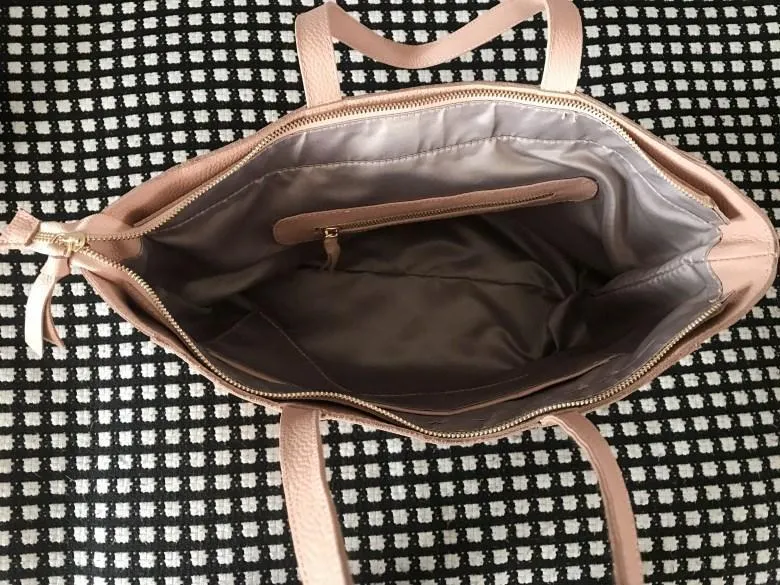 Stylish Womens Brown Leather Tote Bag Shoulder Tote Bag Brown Tote Purse For Women