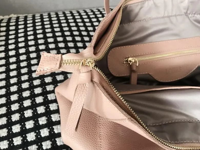 Stylish Womens Brown Leather Tote Bag Shoulder Tote Bag Brown Tote Purse For Women