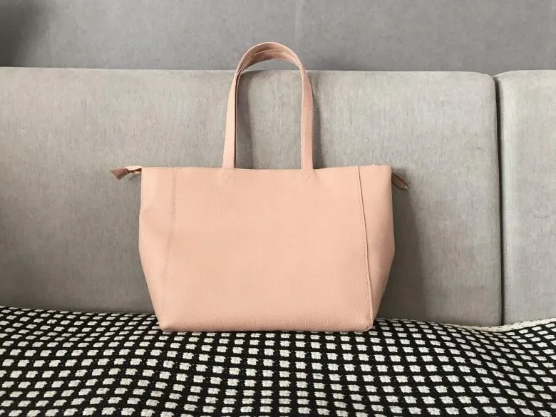 Stylish Womens Brown Leather Tote Bag Shoulder Tote Bag Brown Tote Purse For Women