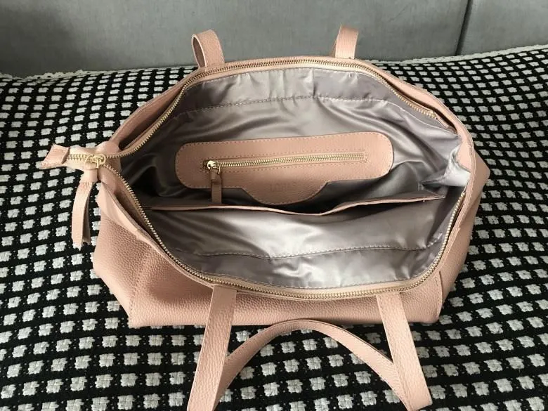 Stylish Womens Silver Leather Tote Bag Shoulder Tote Bag Silver Tote Purse For Women