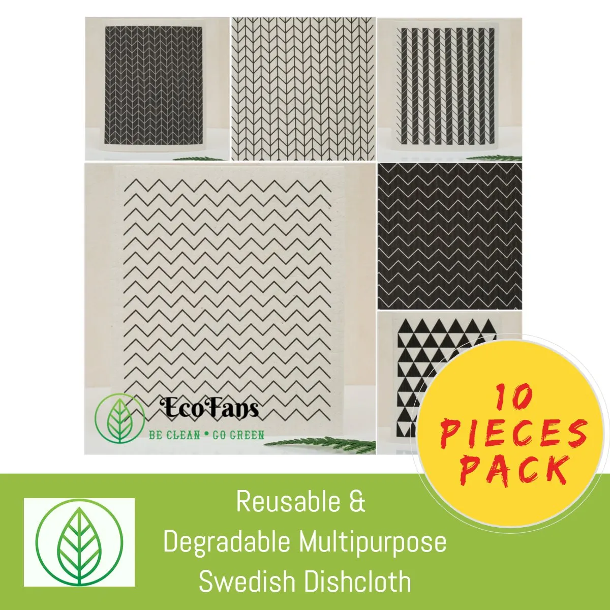 Swedish Dishcloth – Multi-Pack Cellulose Sponge Cloths