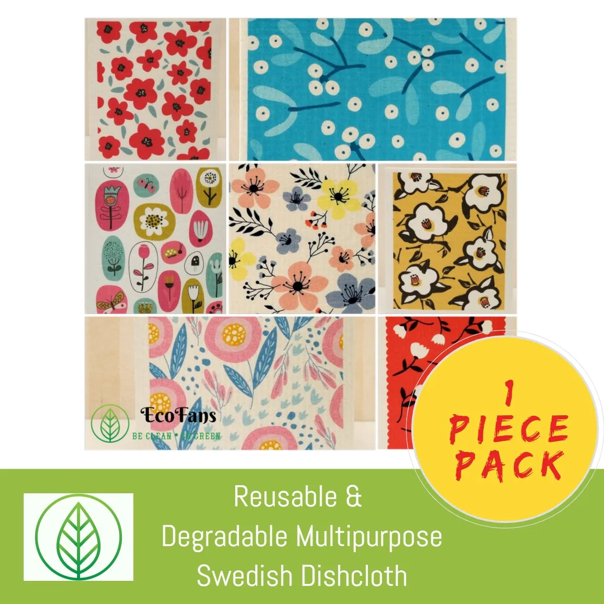 Swedish Dishcloth – Multi-Pack Cellulose Sponge Cloths
