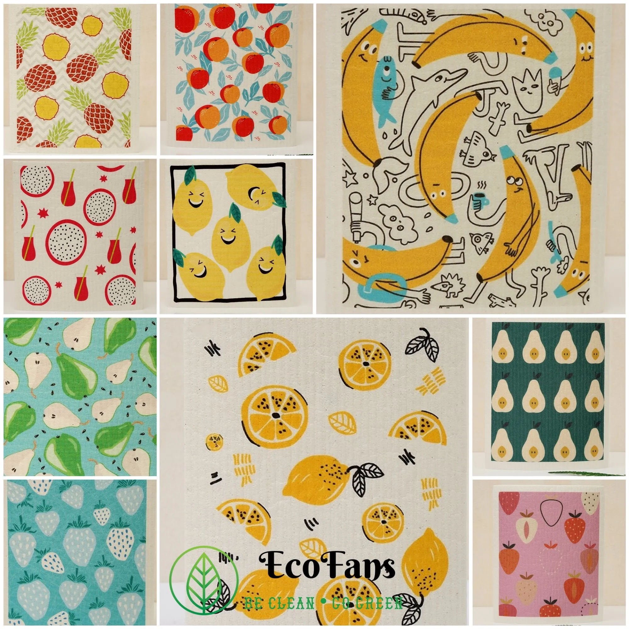 Swedish Dishcloth – Multi-Pack Cellulose Sponge Cloths