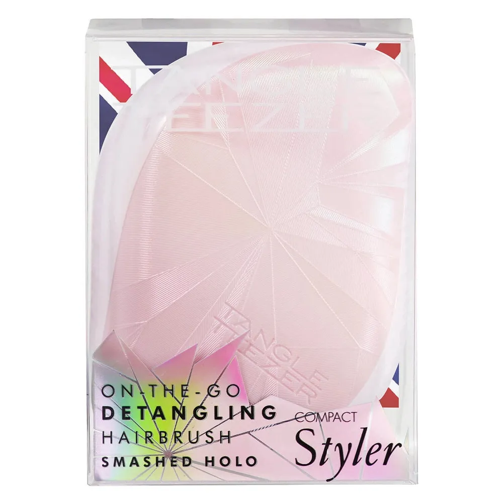 Tangle Teezer Compact Pink Smashed Holo
