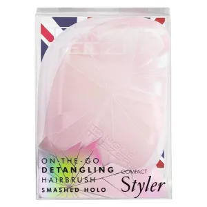 Tangle Teezer Compact Pink Smashed Holo