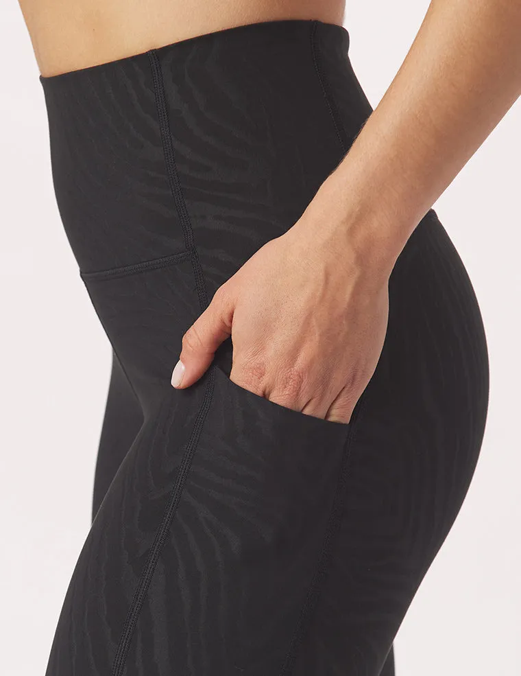 Taper Legging Print: Black Zebra Gloss