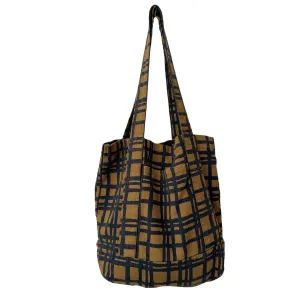 The Medium Sloppy Tote - Darby - Midnight - Raw Sienna