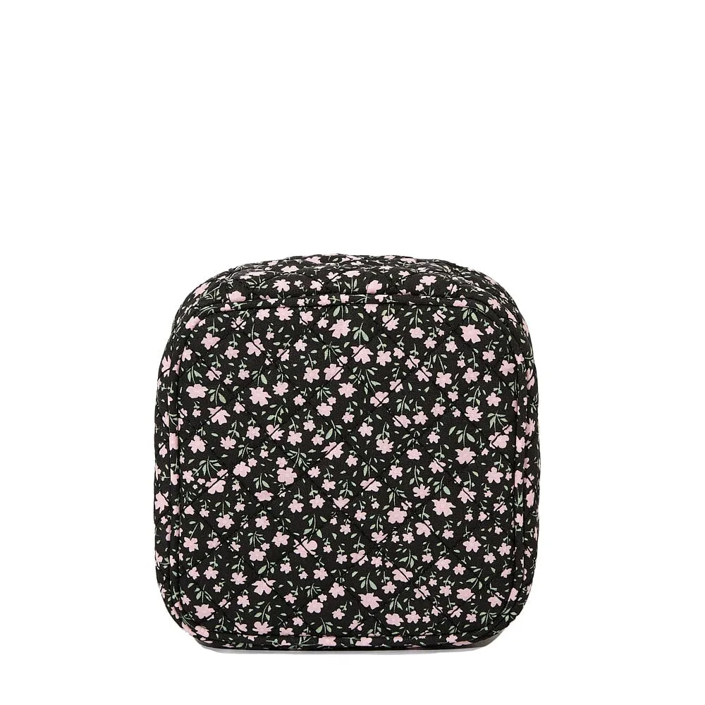 The Quilted Teched Out Case Black Floral