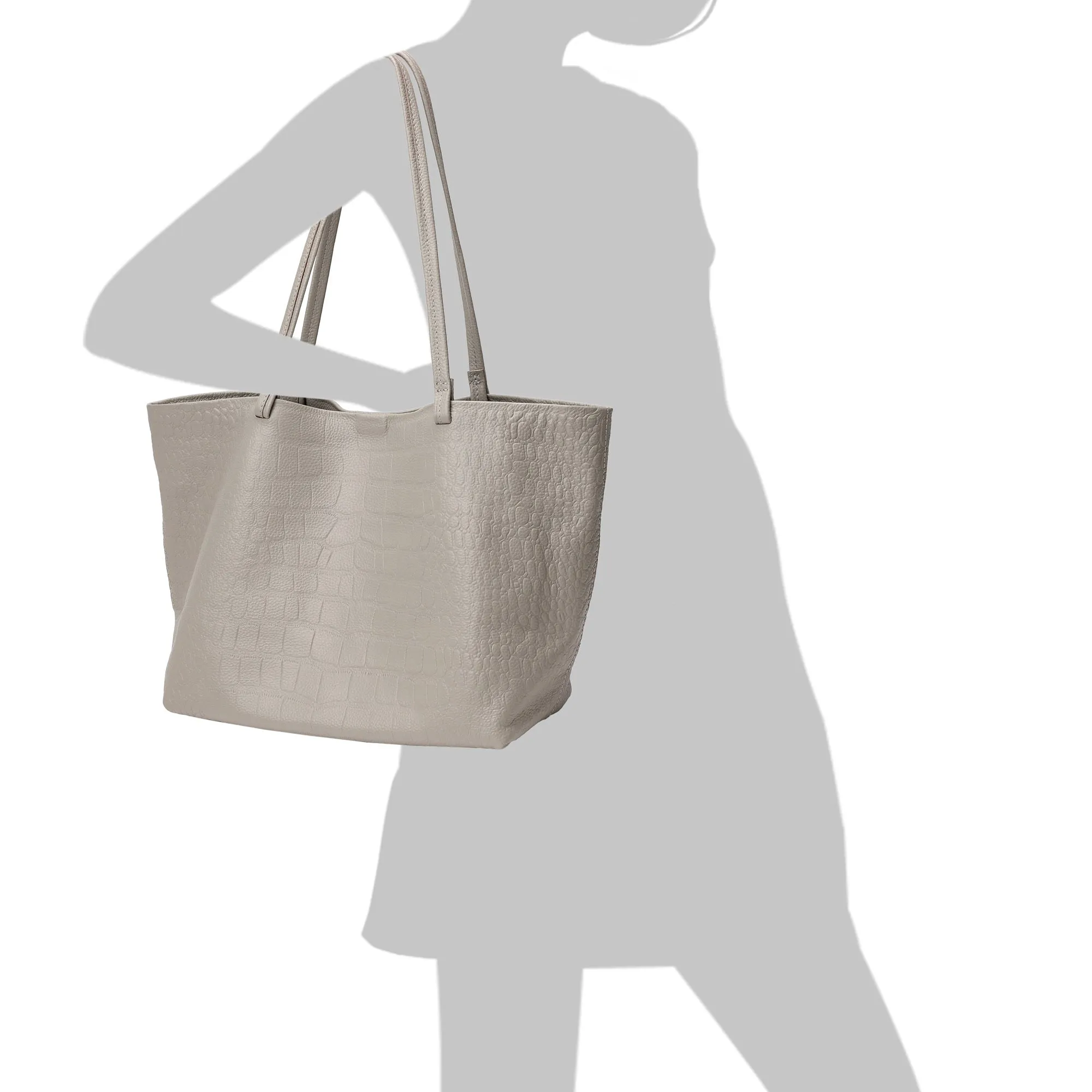 Tiffany & Fred Embossed  Croco Full-Grain Leather