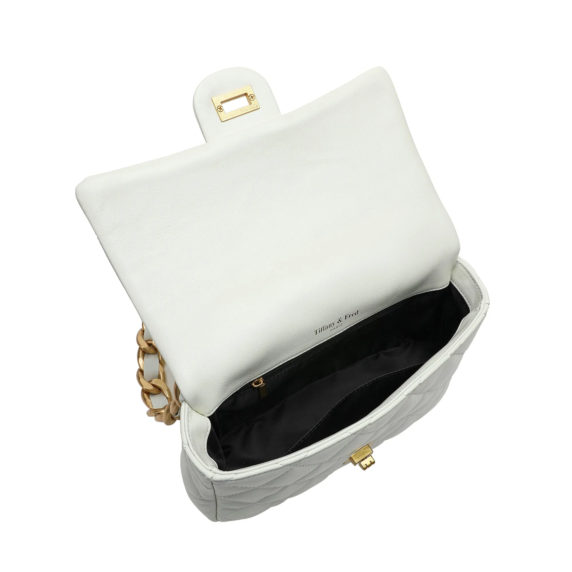 Tiffany & Fred Quilted Sheepskin Leather Shoulder Bag