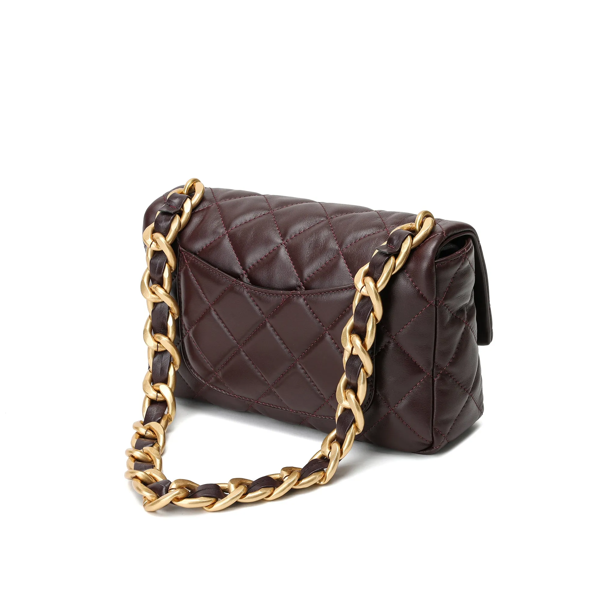Tiffany & Fred Quilted Sheepskin Leather Shoulder Bag