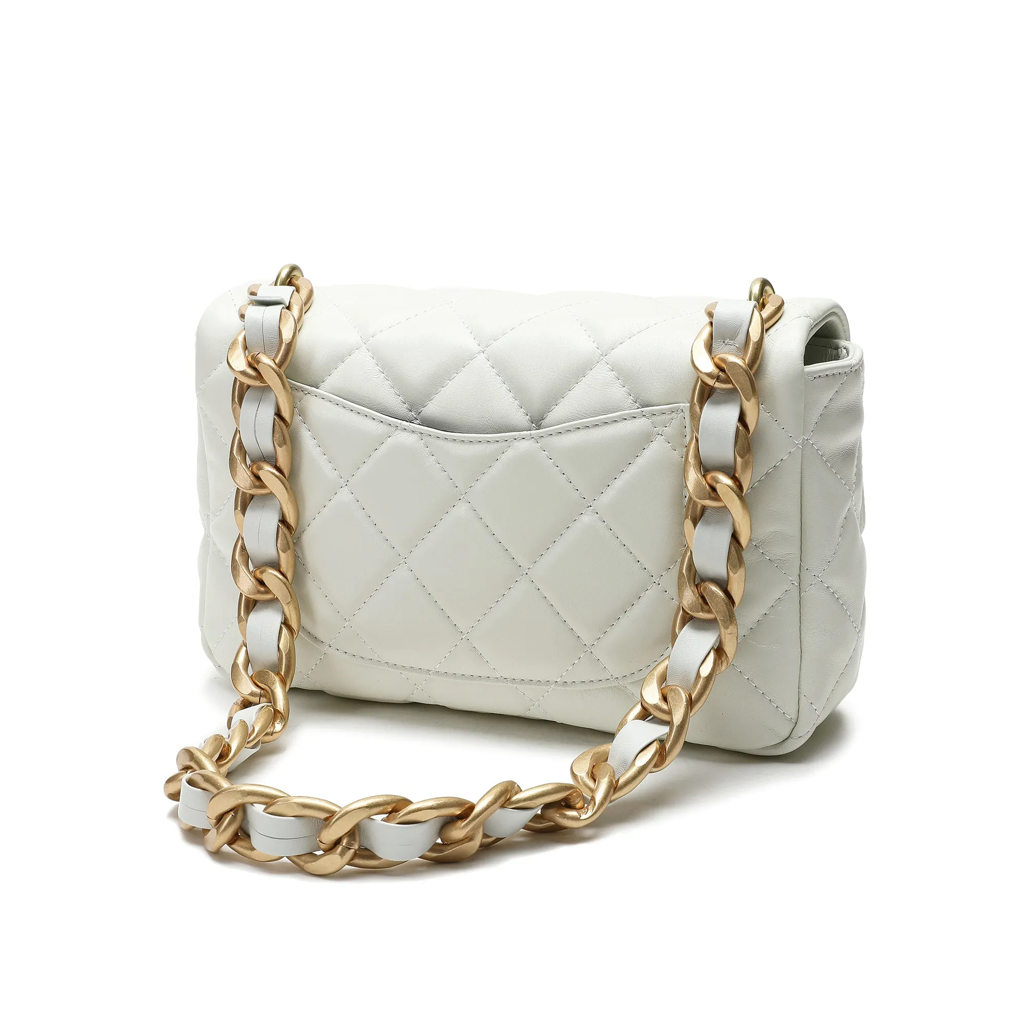 Tiffany & Fred Quilted Sheepskin Leather Shoulder Bag