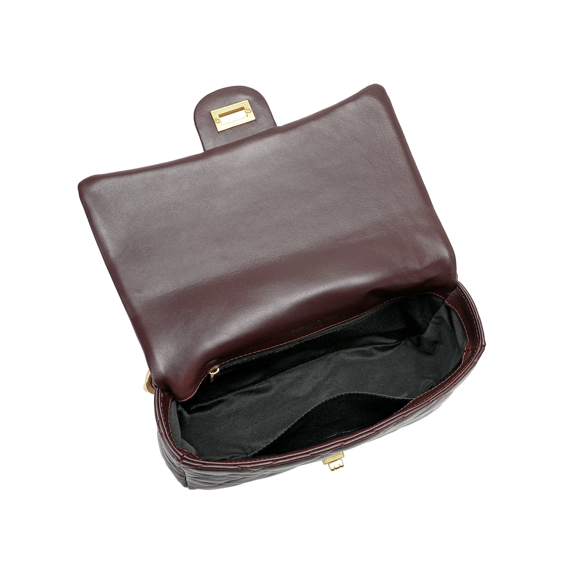 Tiffany & Fred Quilted Sheepskin Leather Shoulder Bag