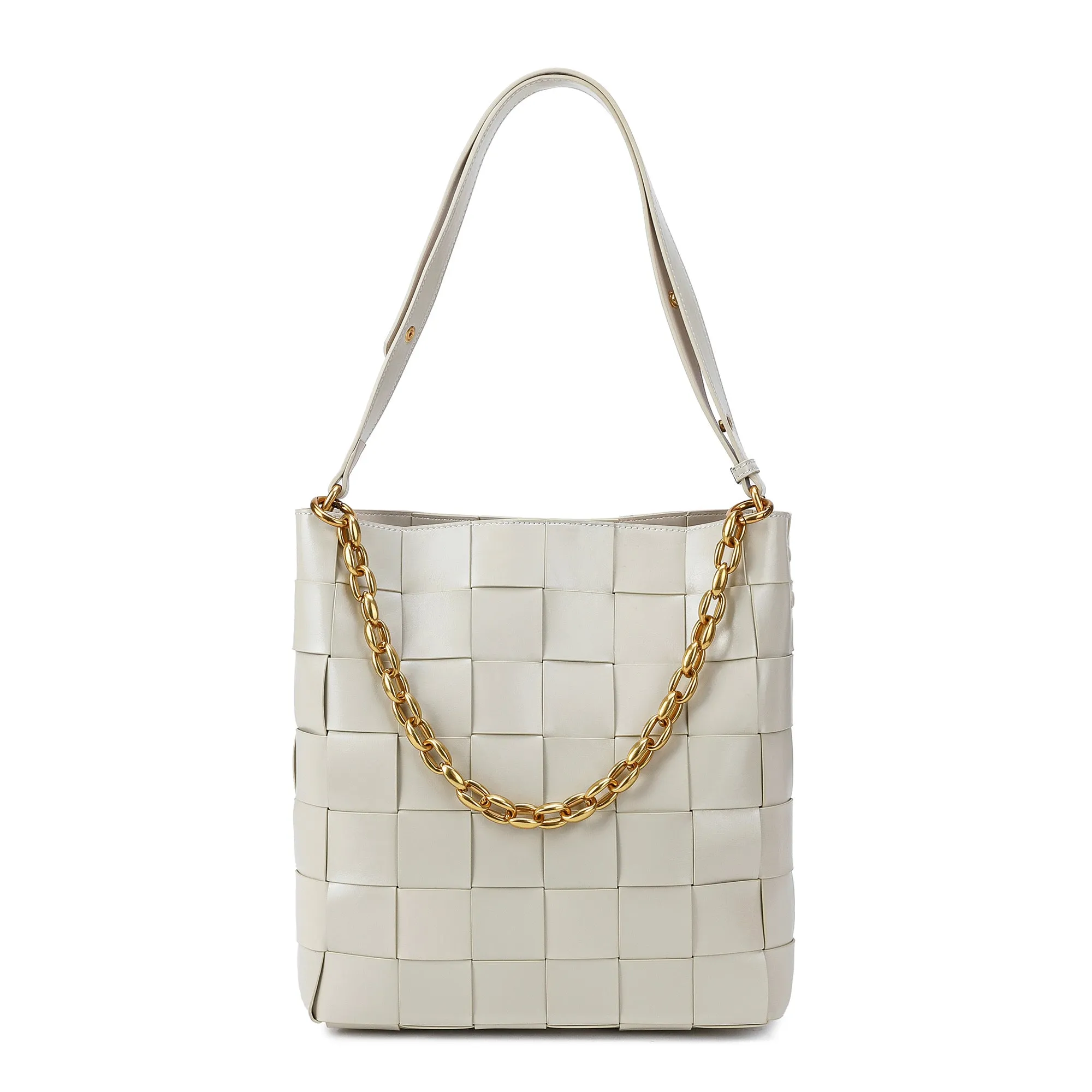 Tiffany & Fred Smooth Woven Leather Shoulder Bag