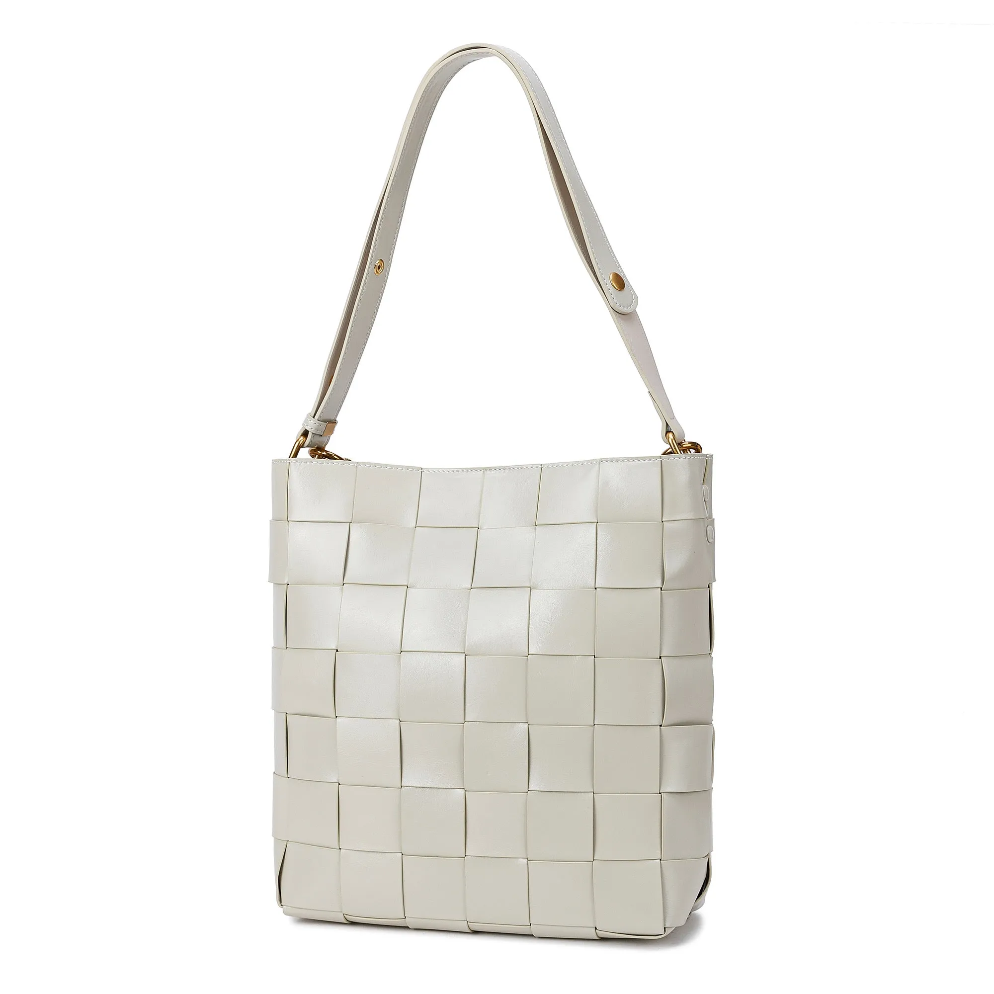 Tiffany & Fred Smooth Woven Leather Shoulder Bag