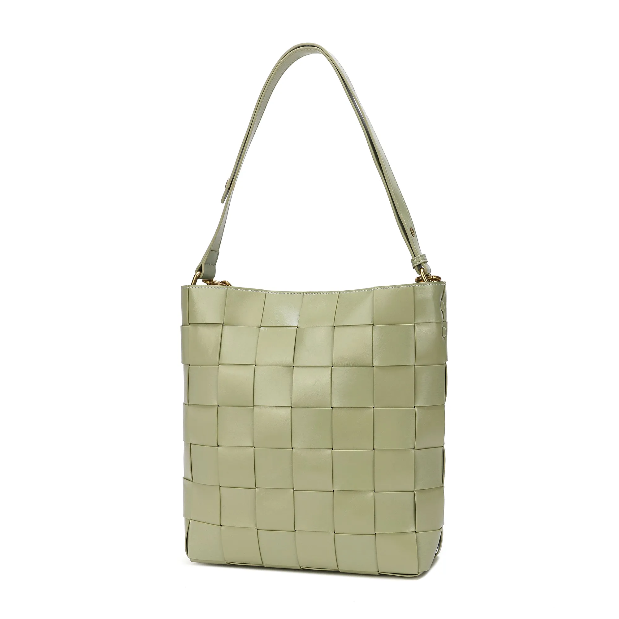 Tiffany & Fred Smooth Woven Leather Shoulder Bag