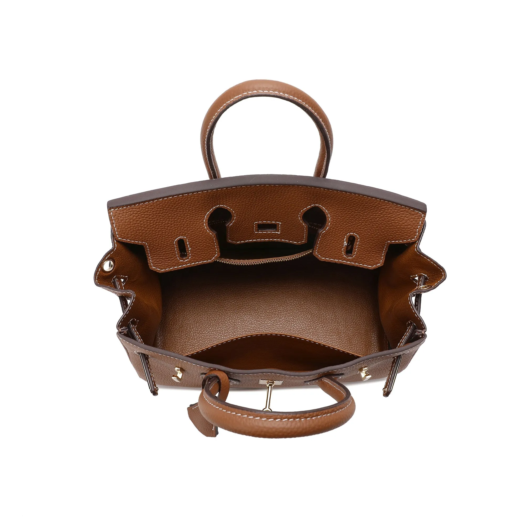 Top-Grain Leather Shoulder Bag